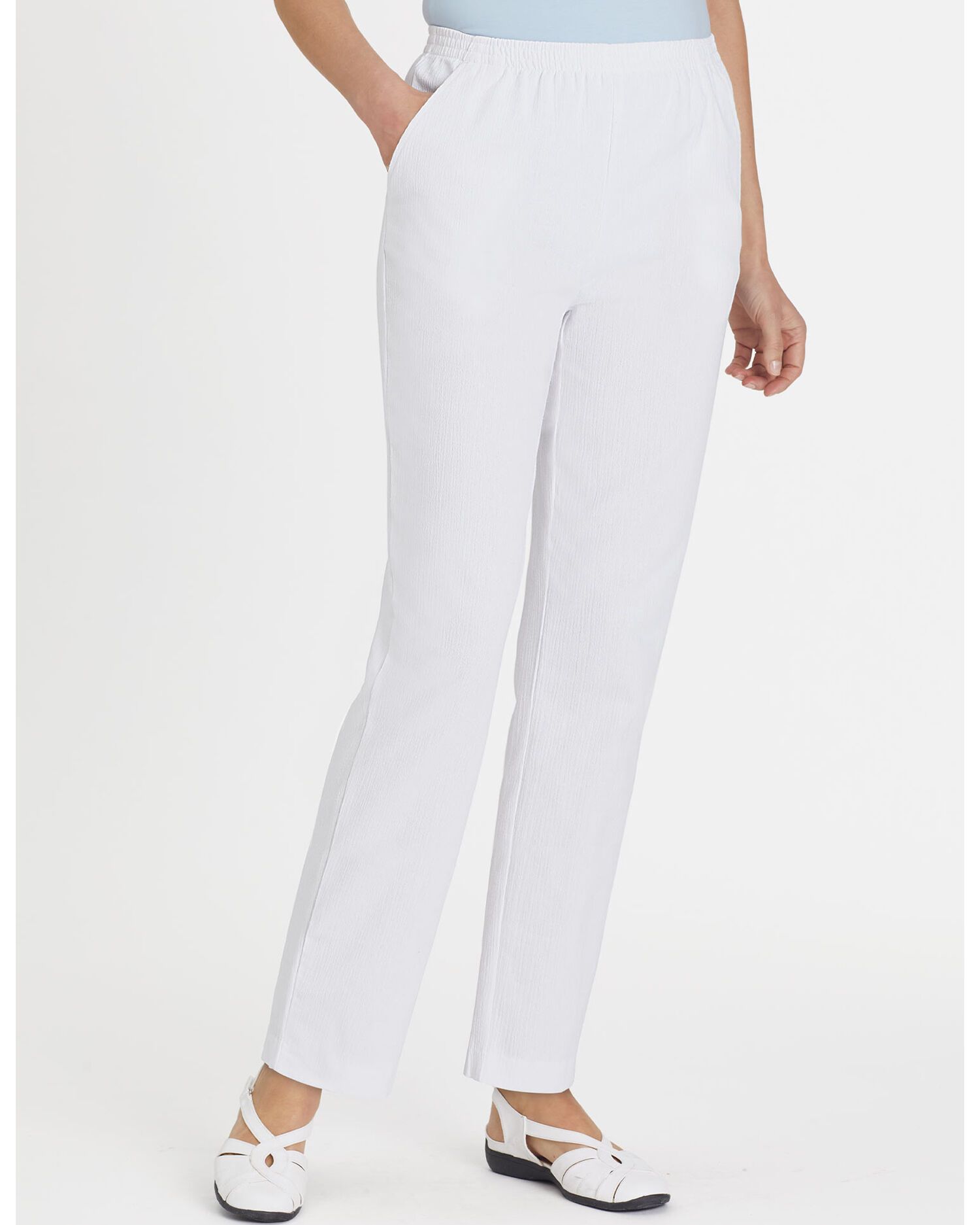 Crinkle Calcutta Cloth Pull-On Pants | Blair