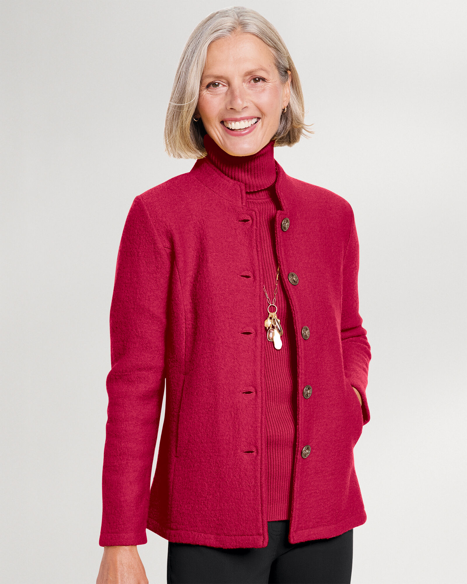 Simple Project High Neck Wool Coat-Brown – 96Dragon Studio