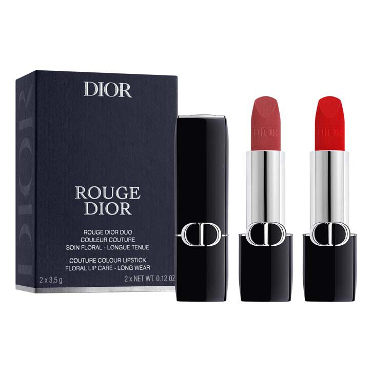 Dior Rouge Dior レッドリップ 2本セット Amazon.com : Dior Rouge 2pc Lipstick Gift set 999 Matte and