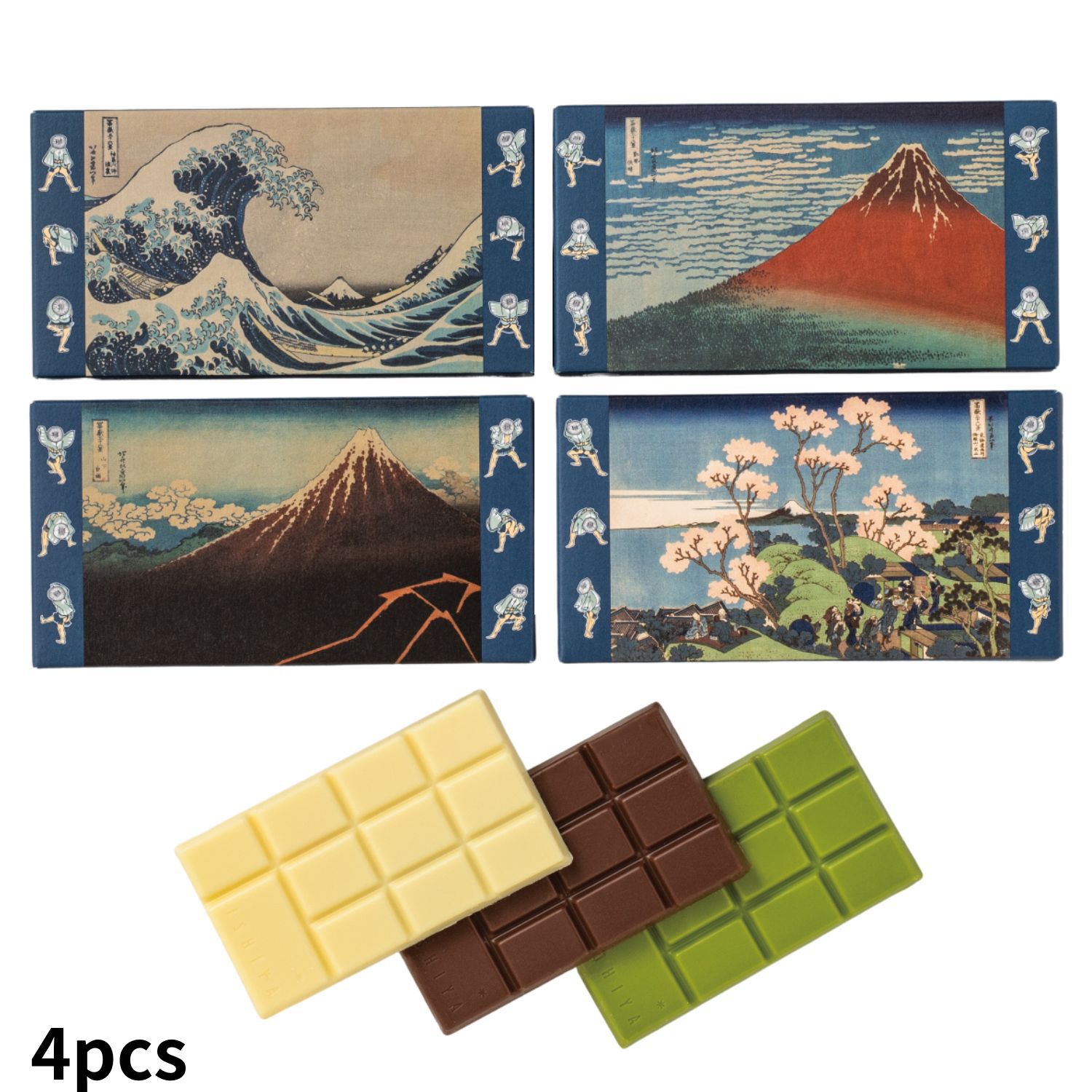 人気ランキング1位～（売れ筋商品） チョコレートタブレット [北斎] アソート4個入 菓子